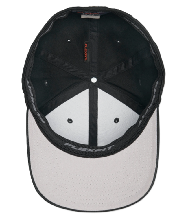 DW Logo FlexFit Baseball Hat, Black Sm/Md