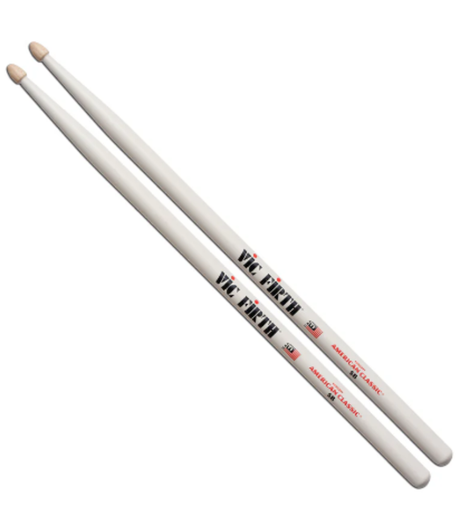 Vic Firth 5BW American Classic 5B with White Finish Drumsticks