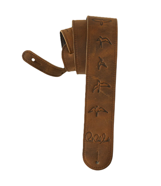 PRS PRS Leather Birds Strap, Distressed Brown