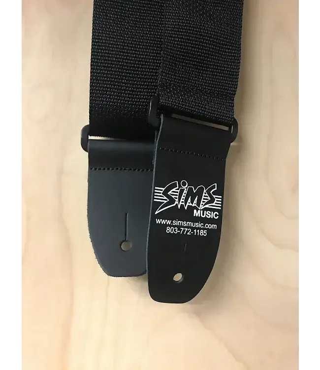 Sims Music 2" Polypro Guitar Strap, Black