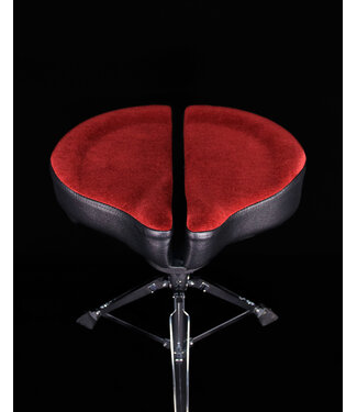Ahead Ahead Spinal-G Drum Saddle, 3 Leg, Red Top / Black Sides