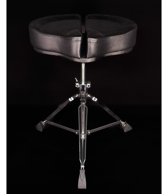 Ahead Spinal-G Drum Saddle, 3 Leg, Black Top / Black Sides