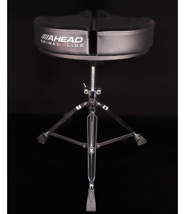 Ahead Spinal-G Drum Saddle, 3 Leg, Black Top / Black Sides