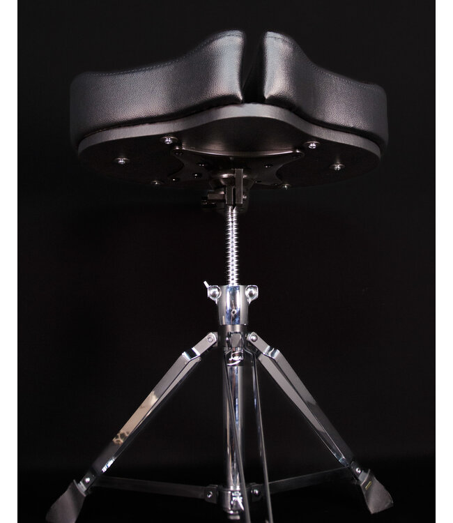 Ahead Spinal-G Drum Saddle, 3 Leg, Black Top / Black Sides