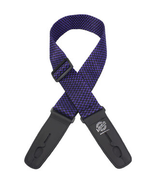 Lock-It Straps Lock-it Straps 2" Poly Guitar Strap, Purple Checker