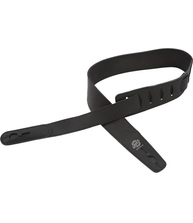 Lock-it Straps 2.75" Plush Leather Guitar Strap, Black