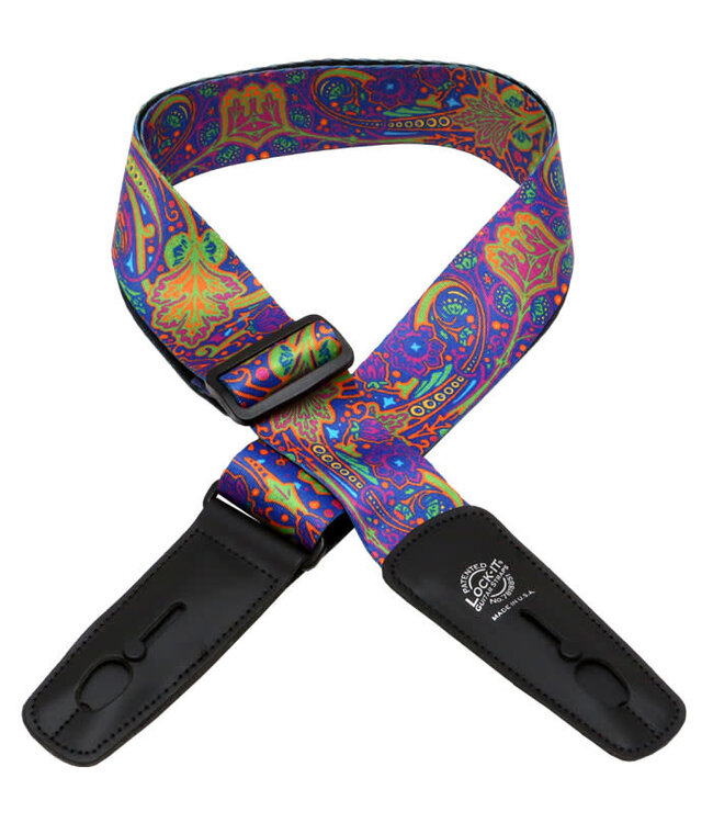 Lock-it Straps 2" Bob Masse Soft Poly Guitar Strap, Blue Journey