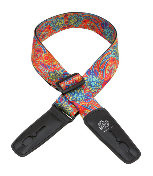 Lock-it Straps 2" Bob Masse Soft Poly Guitar Strap, Summer of Love