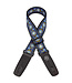 Lock-it Straps 2" Retro Vintage Jaquard Guitar Strap, Blue Chill