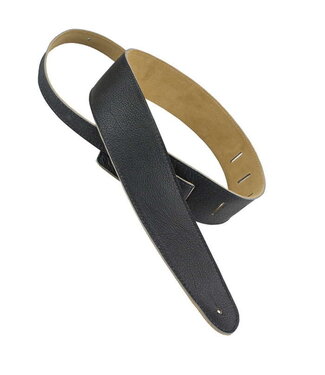 Henry Heller Henry Heller 2.5" Capri Leather Guitar Strap, Black