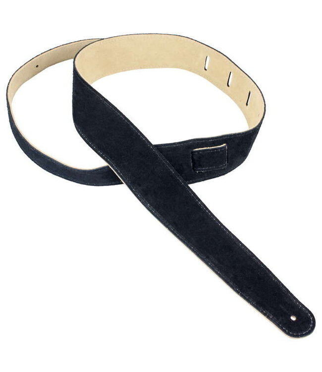 Henry Heller 2.5" Capri Suede Guitar Strap, Black