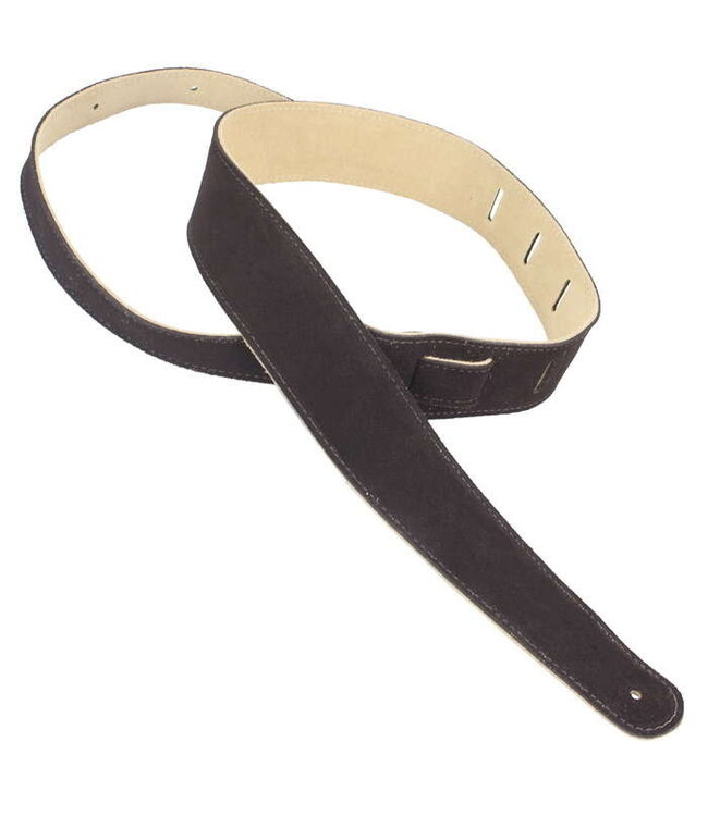 Henry Heller 2.5" Capri Suede Guitar Strap, Chocolate