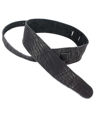 Henry Heller Henry Heller 2" American Buffalo Leather Guitar Strap, Black