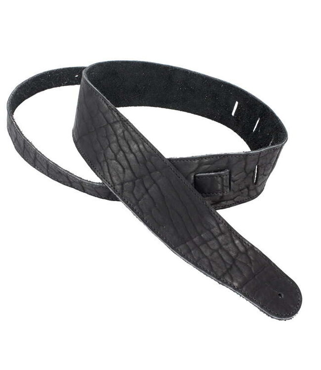 Henry Heller 2.5" American Buffalo Leather Guitar Strap, Black