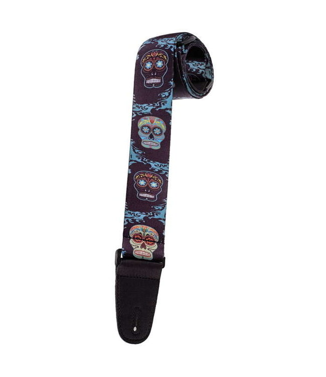 Henry Heller 2" Artist Sublimation Guitar Strap, Sugar Skull