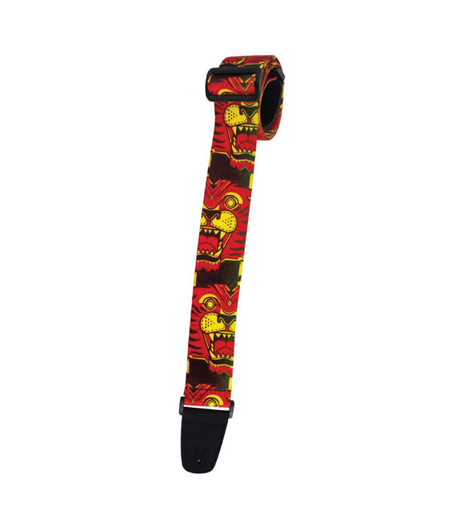 Henry Heller Henry Heller 2" Artist Sublimation Guitar Strap, Red Tiger