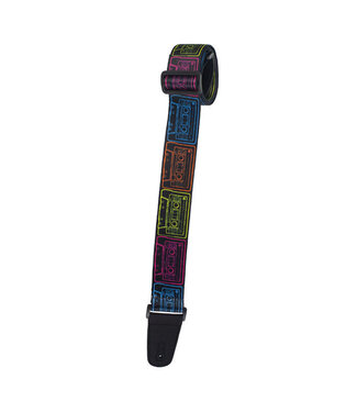 Henry Heller Henry Heller 2" Artist Sublimation Guitar Strap, Cassette Tape