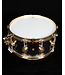 DW 14" x 6.5" Satin Black over Brass Snare, Gold Hardware