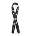 Lock-it Straps 2" Cotton Guitar Strap, Black Star