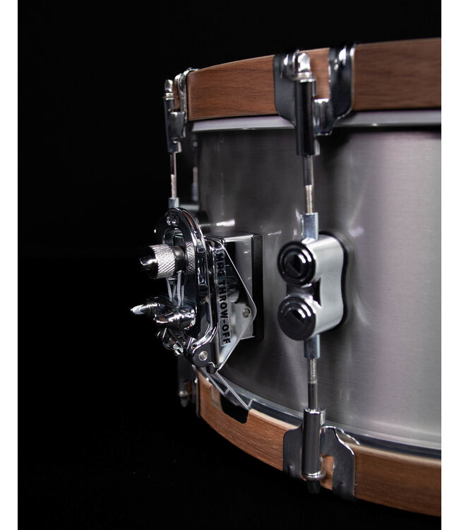 PDP 14" x 6.5" Concept Select 3mm Aluminum/Walnut Wood Hoops Snare Drum