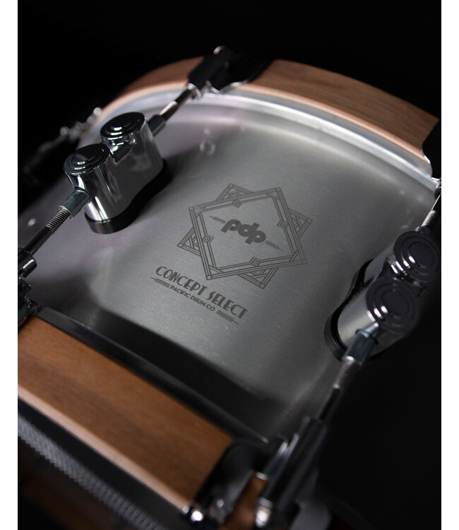 PDP 14" x 6.5" Concept Select 3mm Aluminum/Walnut Wood Hoops Snare Drum