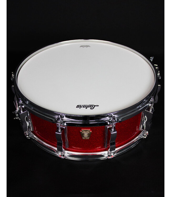 Ludwig 5" x 14" Classic Maple Snare Drum, Red Sparkle