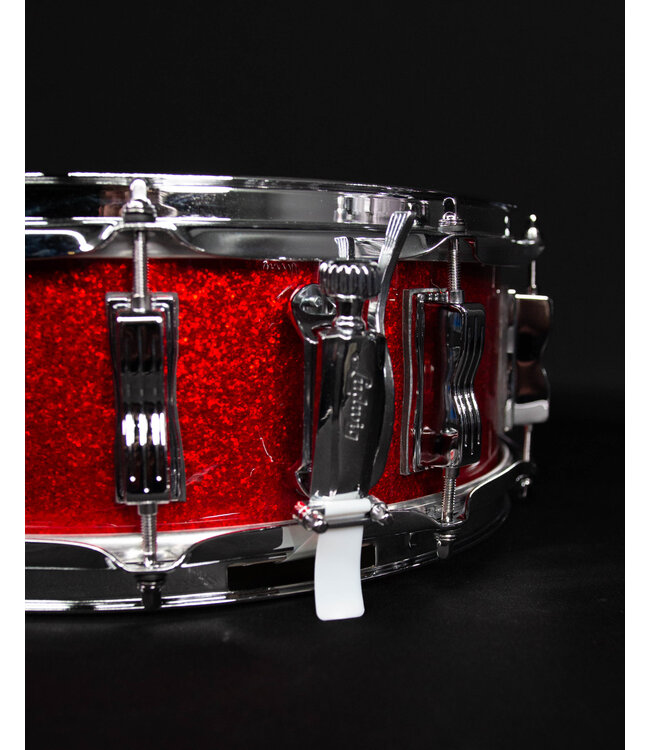 Ludwig 5" x 14" Classic Maple Snare Drum, Red Sparkle