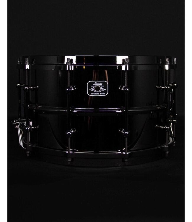 Ludwig 8" x 14" Universal Brass Snare Drum, Black Nickel Hardware