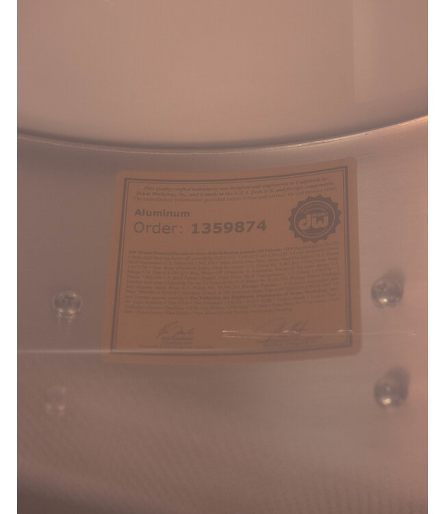 DW 14” x 6.5” 1mm Aluminum Snare, Black Hardware