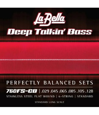 LaBella LaBella 760FS-CB Deep Talkin' Bass, Flats, 6-String - Standard 29-128