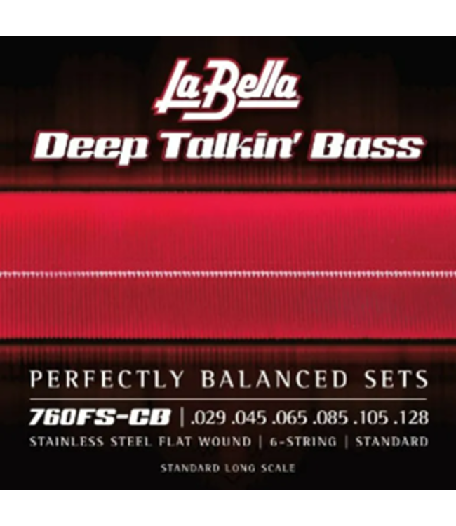 LaBella 760FS-CB Deep Talkin' Bass, Flats, 6-String - Standard 29-128