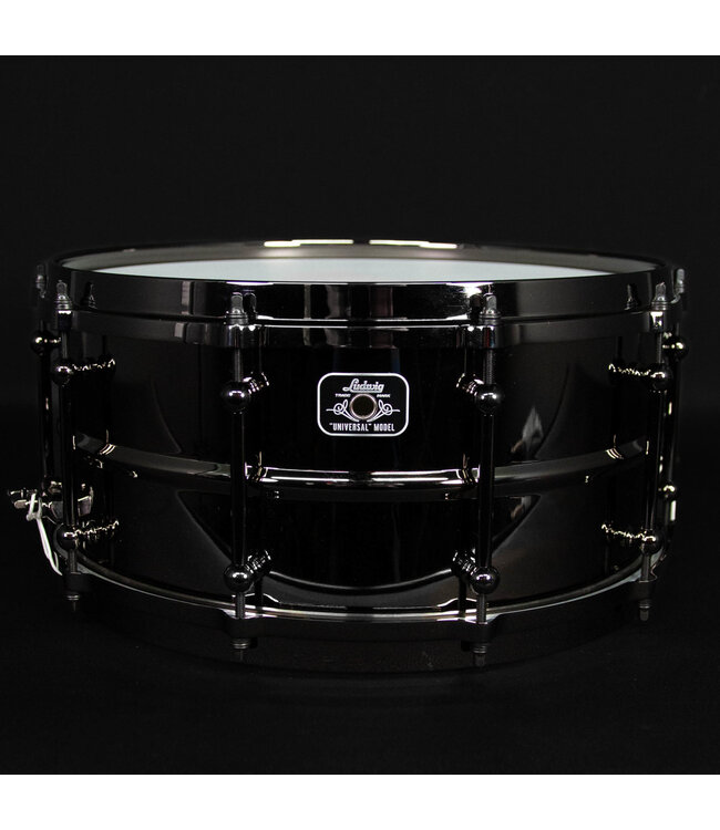 Ludwig 6.5" x 14" Universal Brass Snare Drum, Black Nickel Hardware