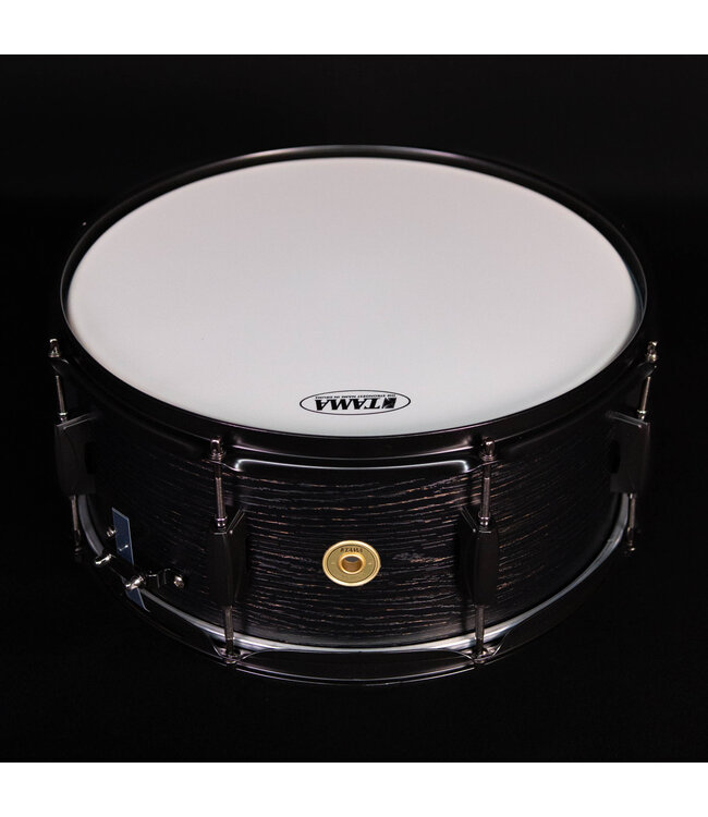 Tama Woodworks 14" x 6.5", 8-Ply Wood Snare, Black Oak Wrap