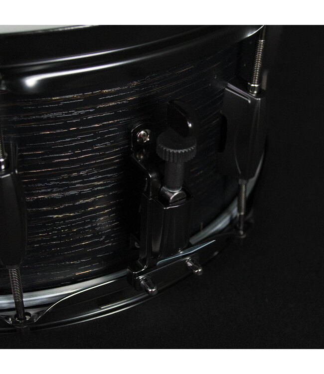 Tama Woodworks 14" x 6.5", 8-Ply Wood Snare, Black Oak Wrap