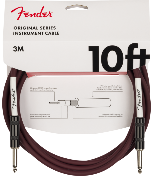 Fender Fender Limited Edition Original Series Cable, Oxblood - 10 Foot