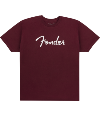 Fender Fender Spaghetti Logo T-Shirt, Oxblood, Medium