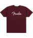 Fender Fender Spaghetti Logo T-Shirt, Oxblood, Medium