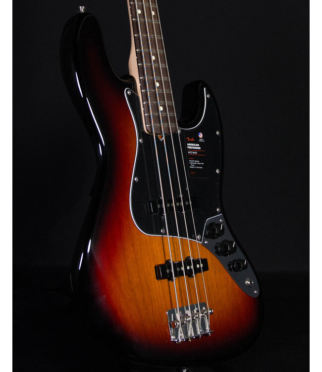 Fender American Performer Jazz Bass, Rosewood FB, 3-Color Sunburst