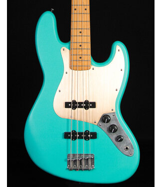 Squier Squier 40th Anniversary Jazz Bass, Vintage Edition, Maple FB, Gold Anodized Pickguard, Satin Seafoam Green