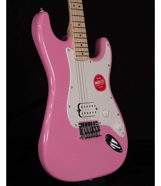 Squier Sonic Stratocaster HT H, Maple FB, Flash Pink