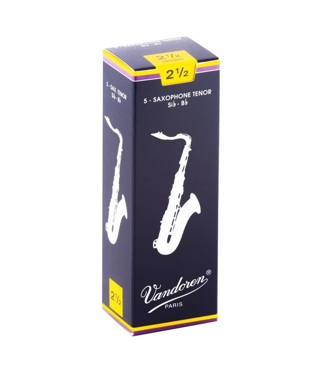 Vandoren Traditional Tenor Sax #2.5 Reed - 5ct Box