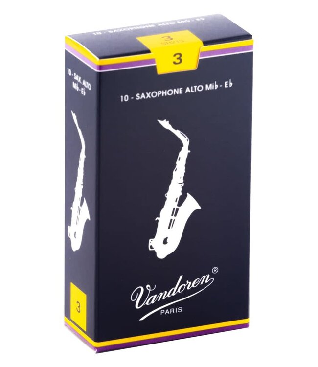Vandoren Vandoren Traditional Alto Sax Reeds #3 10ct Box