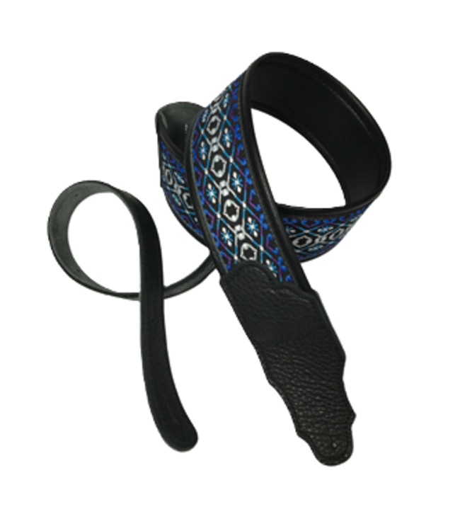 Franklin 2.5" Retro Folk Deluxe Strap, Blue/Purple