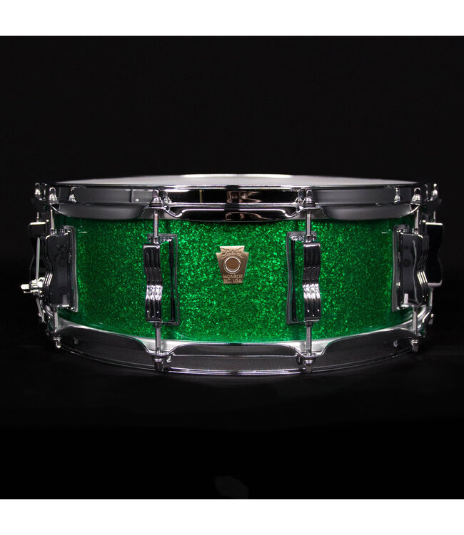 Ludwig 5" x 14" Classic Maple Snare Drum, Green Sparkle
