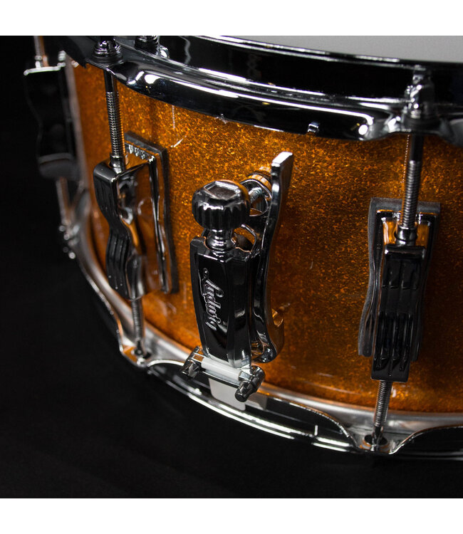 Ludwig 6.5" x 14" Classic Maple Snare Drum, Gold Sparkle