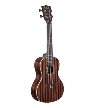 Kala Kala KA-EBY-C Concert Ukulele, Satin/Striped Ebony