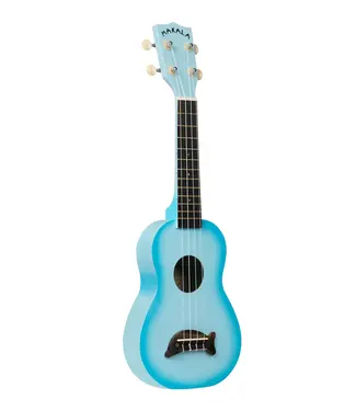 Kala Kala Makala Soprano Dolphin Series Ukulele, Light Blue Burst