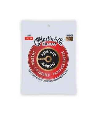 Martin Martin  Authentic Lifespan 2.0 92/80 Phosphor Bronze Acoustic Light Set, 12-54