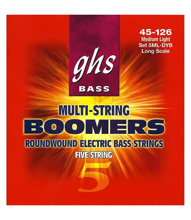 GHS 5-String Bass Boom, Medium/Light, 045-126