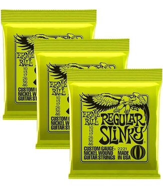 Ernie Ball Ernie Ball Regular Slinky Nickel Wound Electric Guitar Strings 10-46 Gauge - 3 Pack